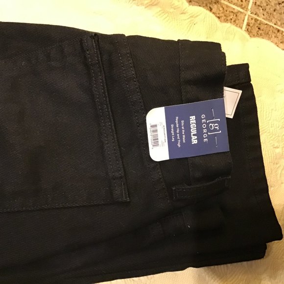 NWT G George Jeans Size 30 x 30 Black Denim Medium Wash - Picture 1 of 5